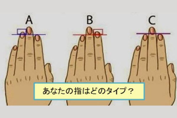 あなたはどのタイプ 指の長さで分かる性格診断