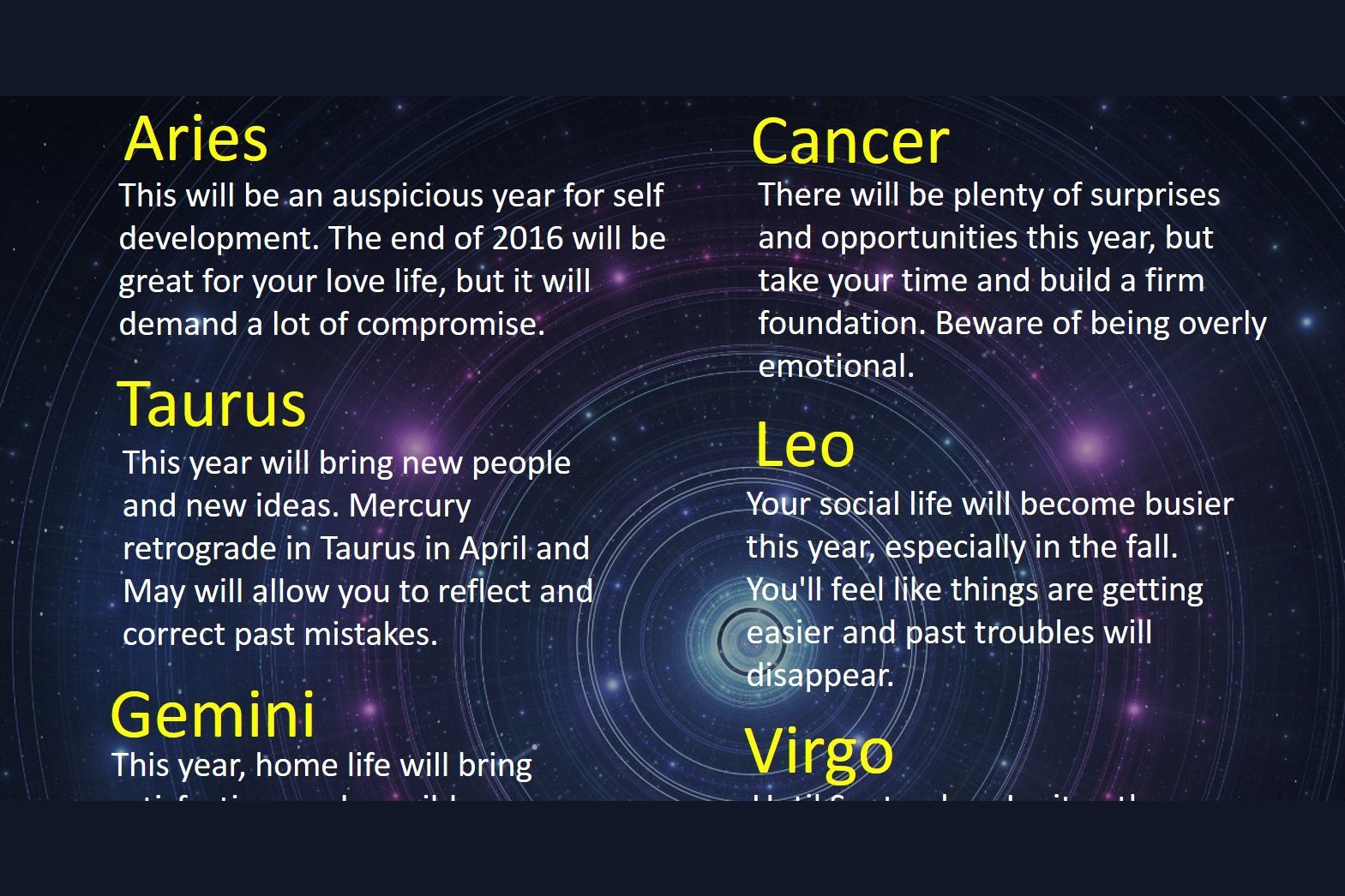 Les horoscopes sont-ils précis?