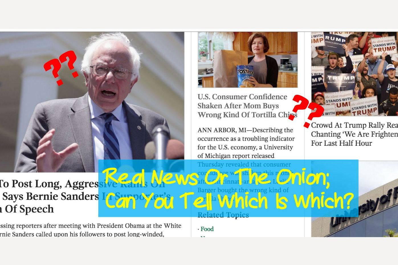 Real News Or The Onion Can You Tell Which Is Which?
