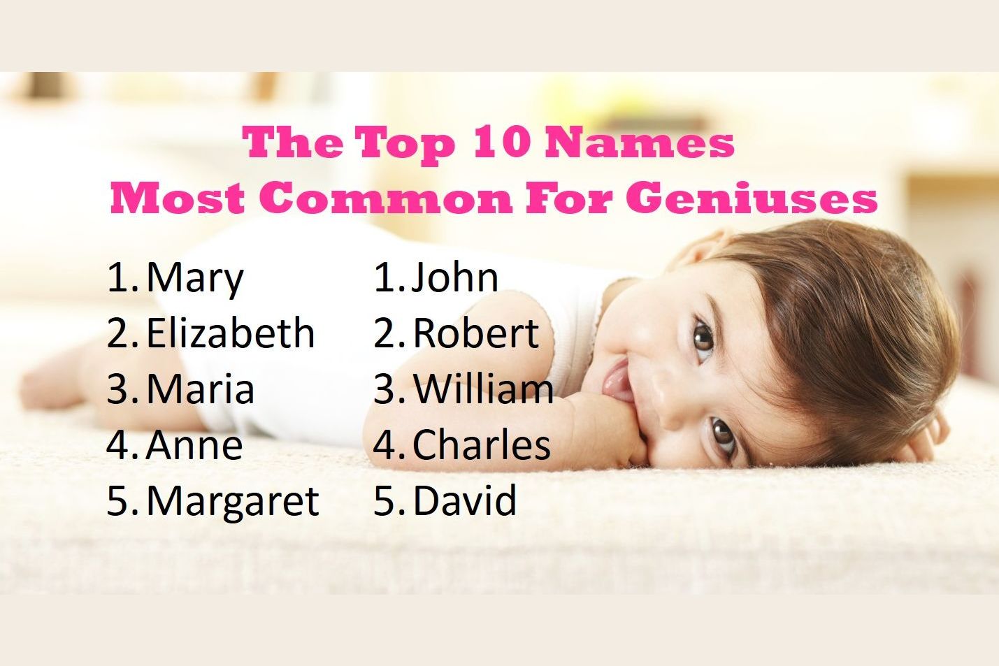 What Genius Name Should You Name Your First Born Child?