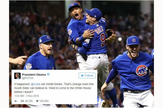 Chicago Cubs MLB World Series win was the most tweeted ever