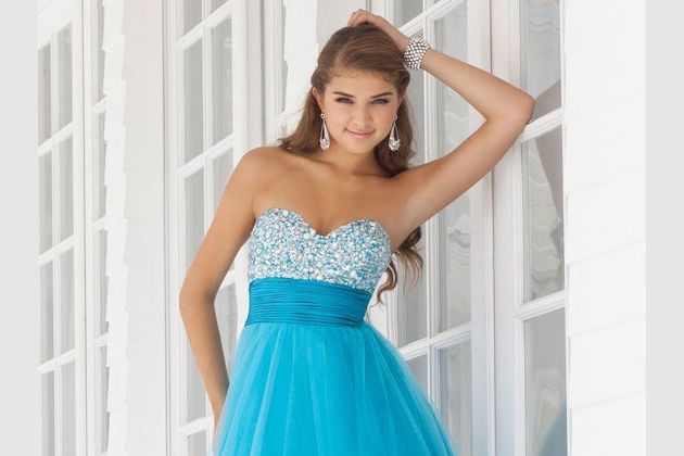 quiz blue prom dress