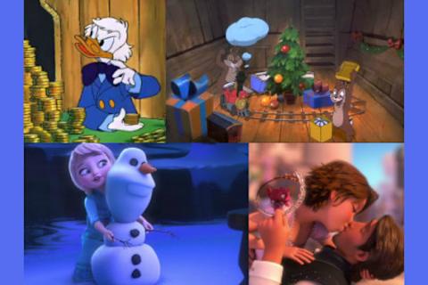 Elsa und Anna küssen sich