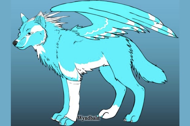 Adoptible For Wolfhome By Shadowgodofart - Anime Fire Wolves With Wings -  Free Transparent PNG Clipart Images Download