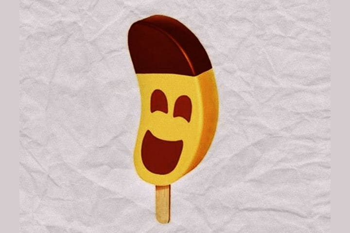 Βάζω στοίχημα πως σαν παιδιά είχαμε φάει περισσότερα παγωτά μπανάνα, από ότι φρούτα. Απλό, αλλά εντυπωσιακό.
