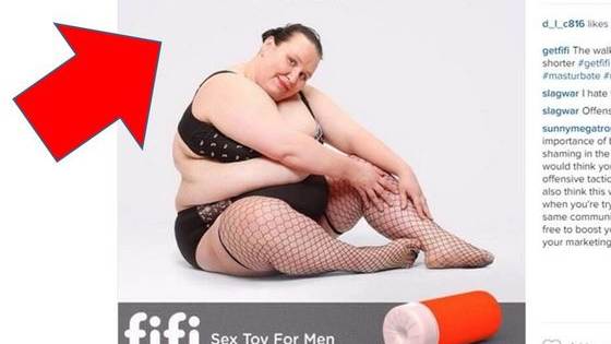 The sex toy company, WhizWorx, drew a lot of controversy to their new campaign for their masturbation aid for men.  The ad features a plus-sized woman in fishnet stockings with the caption "Make the right decision," and "The walk of shame will be a lot shorter."
