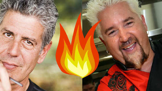 Bourdain has been roasting Fieri for awhile, but can he handle the Fieri fire?
