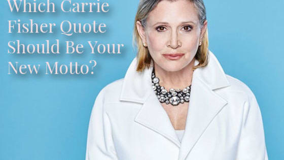 May the force be with you, Carrie.