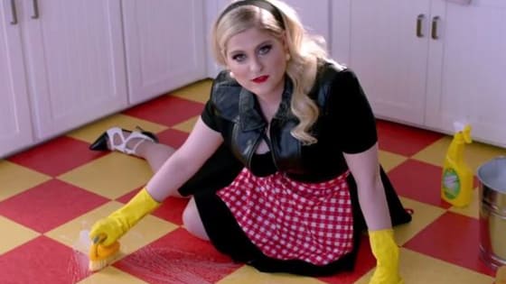 In her new 1950's inspired "Future Husband" video, Megan Trainor sings about how she'd be the perfect wife scrubbing the floor and cooking, leading some to call the video sexist. What do you think? 