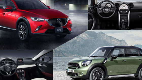 Which of these itsy-bitsy crossover vehicles do YOU like more, the Mazda CX-3 or the MINI Countryman? Both of them are a lot of fun to drive.