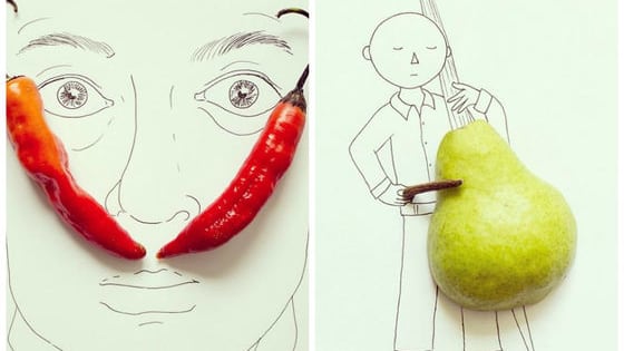 Artist Javier Pérez Estrella takes everyday objects and turns them into breathtaking doodles. Here are some of his best food pieces!