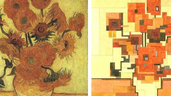 Artist Adam Lister has turned some of history's most famous paintings into pixelated works of art. Below, you can see the originals and then flip to see Lister's awesome interpretations!