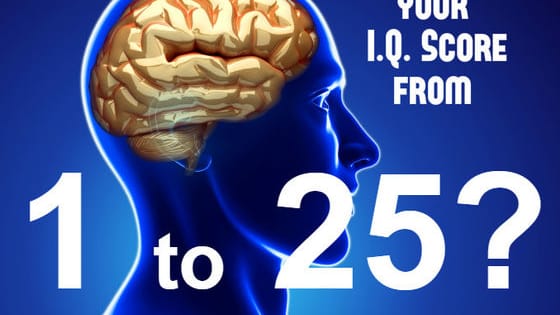 Measure your intelligence quotient and general knowledge on a scale from 1 to 25... What will your number be?