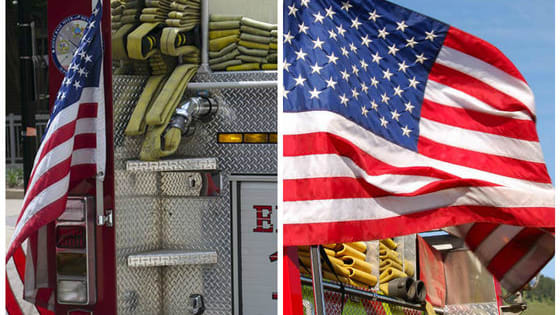 New York's Arlington Fire District recently added real American flags to the backs of their fire trucks but then had them removed citing issues with safety as well as potential violations of flag codes, but what do you think about it?