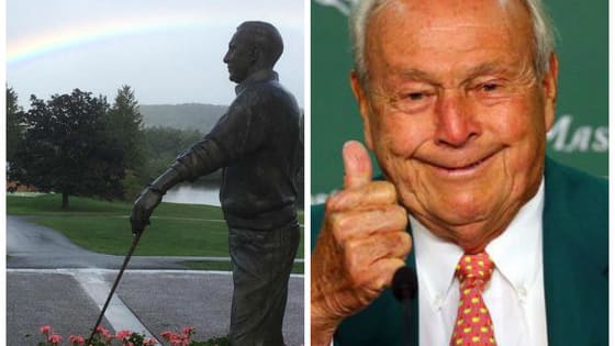 Golf legend Arnold Palmer passed away this week, and at his funeral, a magnificent rainbow appeared in the sky. How do you like to remember him?