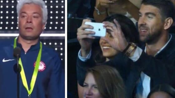 Jimmy killed it, and Michael got the whole thing on his phone-sending it to hid good buddy Lochte? Maybe!