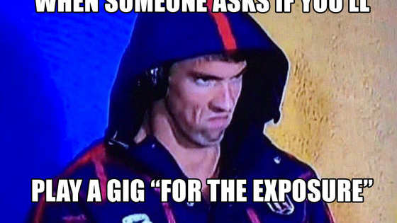 Musicians know #PhelpsFace all too well...