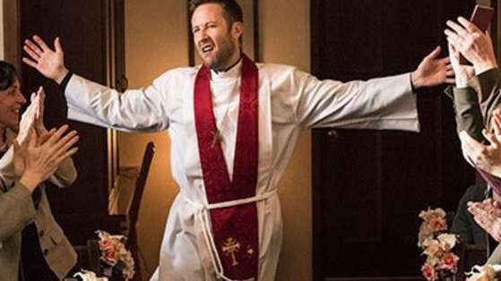 After Buddy's first sermon, Schmidt calls in the bishop to assess his competence; Dora has an unusual request for Buddy; Alexa and Russell compete for Buddy's affection. 