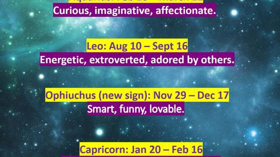 According to NASA, the sign you thought you were, might not actually be your sign with the introduction of a 13th star.  Flip the card that has your birth date on it and reveal your "new" personality. 