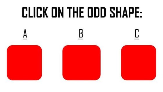How quickly can you spot the different shape?