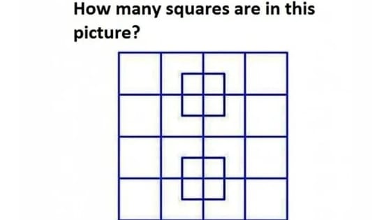 How many squares are in the picture? Count carefully!