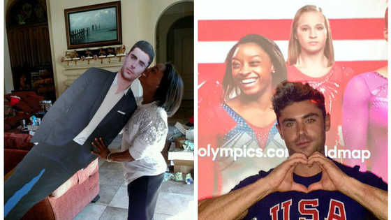Everyone had a crush on Zac Efron in middle school (and some people still do), so anyone would be thrilled to know he was cheering them on, and Simone Biles is no exception!