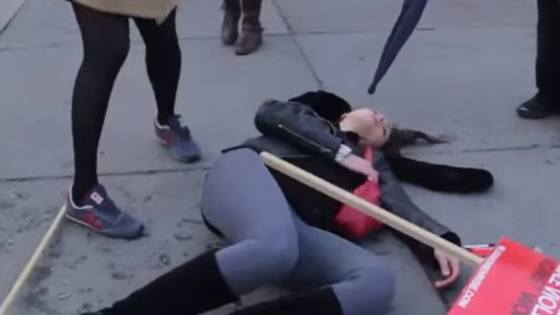 A woman was 'bottled' at an anti-domestic violence rally. Is this appropriate? http://popbuzz.co/GPSFwY