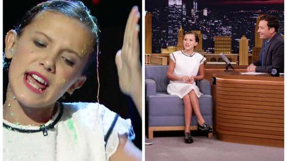 This Stranger Things actress showed on Jimmy Fallon that she can spit out some crazy rhymes when she rapped along with Nicki Minaj's "Monster" on The Tonight Show.