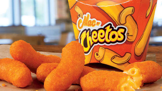 If you think it's mac and cheese sticks, deep fried and covered in Cheetos crust, that is!