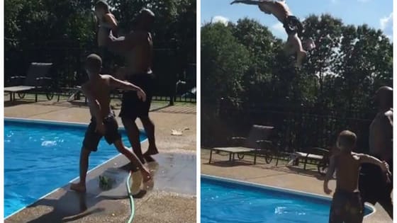 Steelers Linebacker James Harrison recently posted a video to Instagram of tossing his kids high into the air before they landed in their swimming pool. Do you think it's safe to throw kids into a pool?