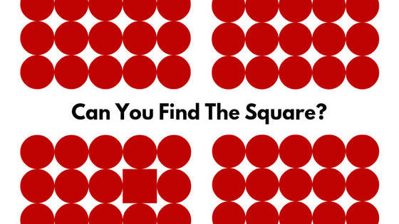 Ever felt like a square standing out in a crowd of circle people? Well, then you should be pretty good at finding them in these patterns!