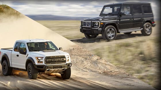 Which would YOU rather, a Ford F-150 Raptor or Mercedes-Benz G-Class?