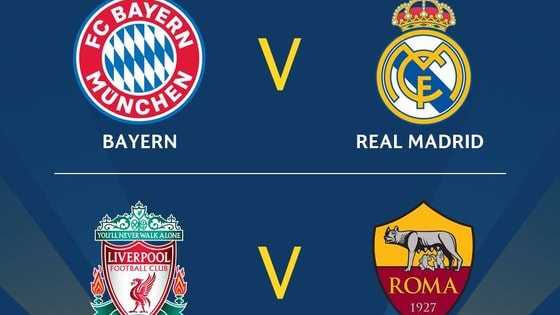 Những lá thăm may rủi của UEFA đã đưa Real Madrid và Bayern Munich đụng độ ở bán kết Champions League 2017/18 trong khi Liverpool sẽ gặp một AS Roma đang hừng hực khí thế.

Hẵng còn đến hai tuần nữa mới đến thời điểm đại chiến diễn ra nên chúng ta hãy bắt đầu hâm nóng bằng những câu đố về kiến thức để xem bạn am hiểu cỡ nào về lịch sử đối đầu của bốn đội bóng mạnh nhất Châu Âu thời điểm này nhé