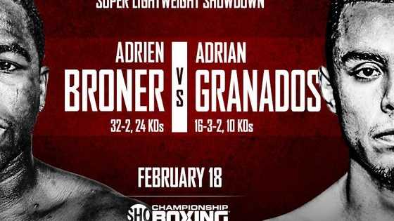 On Saturday, February 18, 2017, Adrien Broner takes on Adrian Granados.