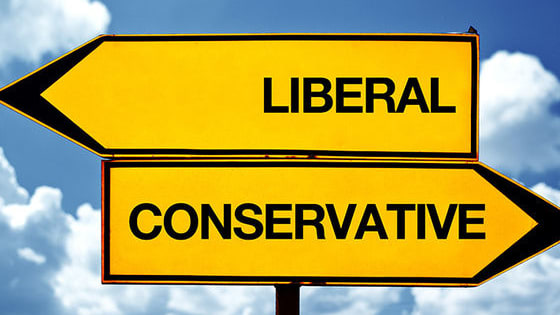 Liberal: open to new behavior or opinions and willing to discard traditional values

Moderate: Somewhere in between

Conservative: holding to traditional attitudes and values and cautious about change or innovation, typically in relation to politics or religion.