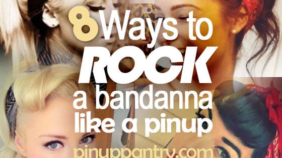 If you are looking for a way to add some pinup style to your day.. Check out this mini compilation of cute pinup hair styles that require a bandanna to pull off. 
