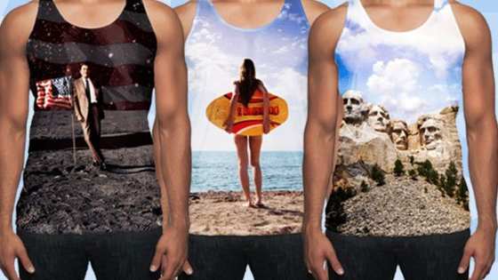 Out of this world, photo-realistic, tanks for the beach, BBQs, and everywhere in between.  All tanks are available at VibeTanks.com