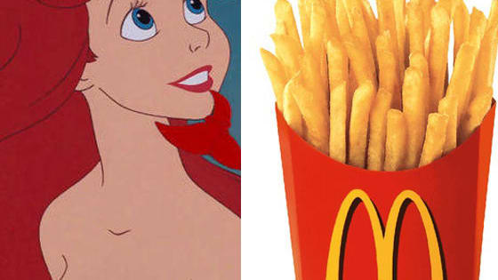 We can tell which princess you love most based on the size fry you get at McDonald's. 