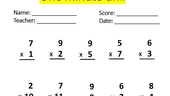 Solving this whole test (correctly) should take you under a minute. You learned this in school and should definitely remember as an adult! Good luck!