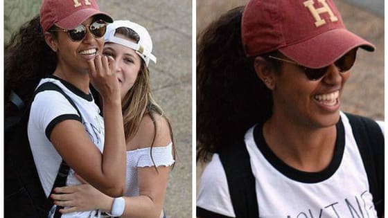 Was it tongue in cheek? Was it a punishment from mom and dad? Why did Malia make this fashion statement?