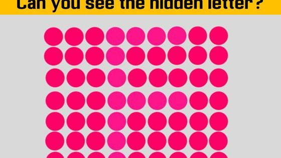 Can you spot the hidden letters in this tricky eye test?