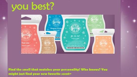 With Scentsy, there are a lot of scents to choose from. How do you know which one you will like the most? Take this personality quiz and see which one matches you the best! Go here if you want to shop when you are done! https://cheyleigh.scentsy.us/