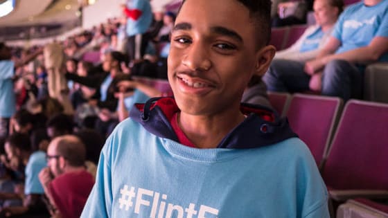 "What is Flint? Well I'd have to say that Flint is just getting started and we're moving forward with not just a gentle step . . . but a purposeful stomp that will be heard around the world."