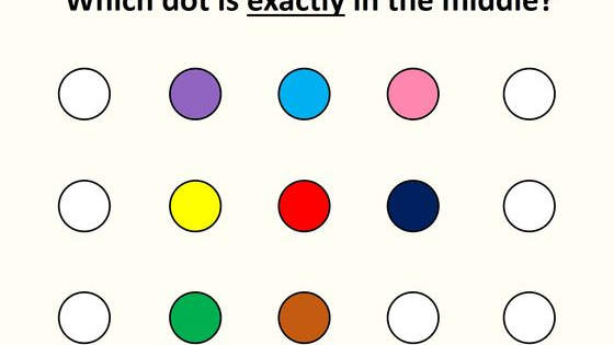 Look at the dots and pick the one in the middle. Good luck! 