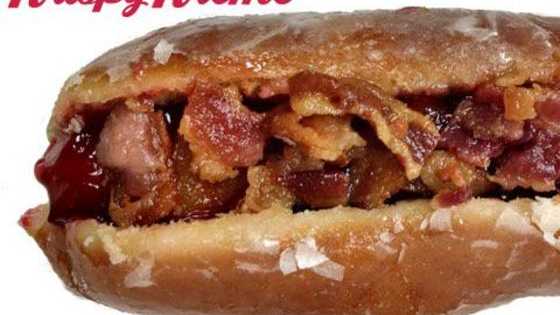 A Minor League Baseball team in Wilmington Delaware is selling Krispy Kreme Bacon Donut Hot Dogs which features a hot dog wrapped in a donut topped with bacon and raspberry jelly! Would you ever want to eat this over the top creation?
