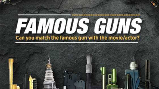 There is something special about the way filmmakers and writers use firearms in their movies. Some old, some new, and some even imaginative but they never lack flare. We have created a quiz to see just how well you know these famous firearms. The images are from Federico Mauro's project "Famous Guns: A collection of guns used by classic film characters". Share your results on our Cannon Facebook page! 