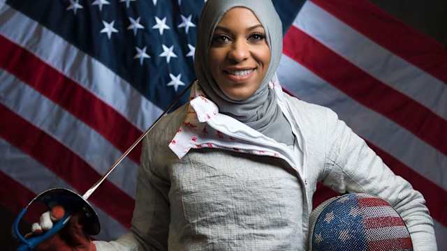 Ibtihaj Muhammad was the first American woman to compete at the Olympics in a hijab and the first American Muslim woman to win a medal at the Olympics, taking bronze in Team Sabre in Fencing. But none of that prevented her from being affected by Trump's travel ban. Find out more here.