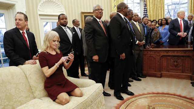 The Trump advisor has now stepped in to comment on the viral photo showing her kneeling on the Oval Office sofa. Do you still think it was disrespectful?