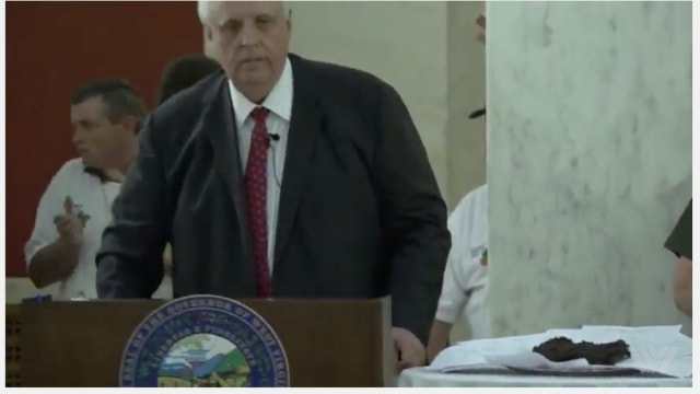 When the state's Republican-run legislature tried to pass a budget that made severe cuts to education and medicaid, West Virginia Governor Jim Justice created a very literal display of what he thought of the budget proposal before he vetoed it. Find out more here.