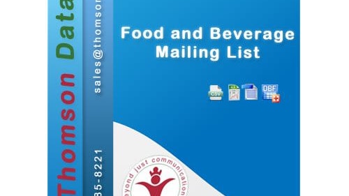 Food and Beverage Email List of Thomson Data is accurate, verified and well-segmented. They updated and cleansed their email list on regular basis to keep it free from old and inaccurate database. Here you can get complete and fresh marketing information including name, address, phone number, fax number, SIC Code and much more. Get your customized Food and Beverage Email List today and start getting higher ROI. Request a free quote today. Email your query at sales@thomsondata.com. https://www.thomsondata.co